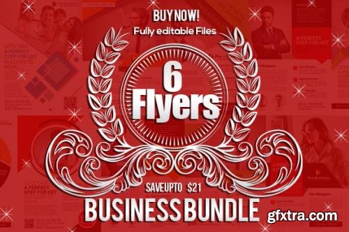 CreativeMarket 6 Corporate Business Flyers Bundle 605908