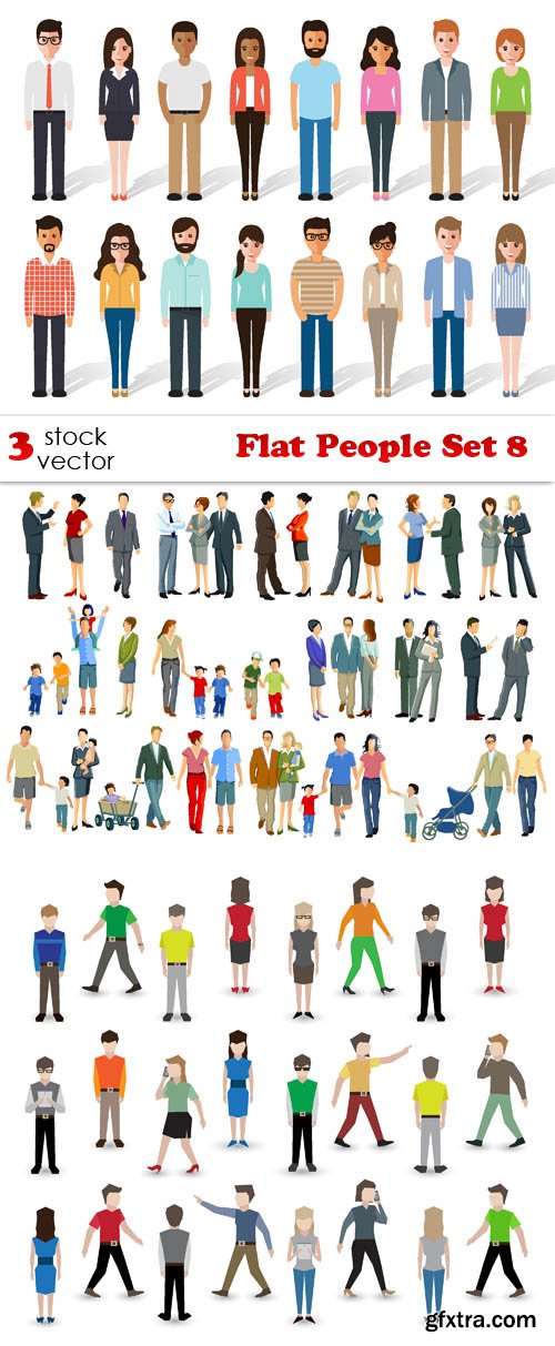 Vectors - Flat People Set 8