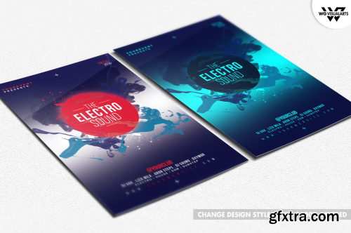 CreativeMarket ELECTRO SOUND Flyer Template 606350