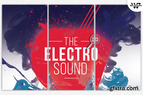 CreativeMarket ELECTRO SOUND Flyer Template 606350