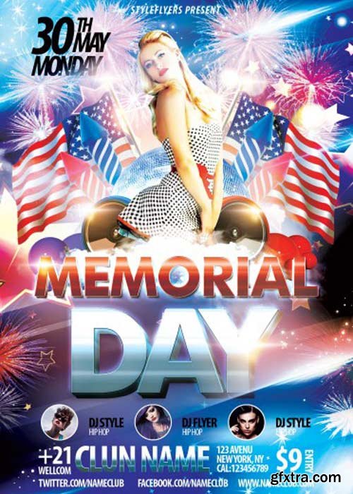 Memorial Day V4 PSD Flyer Template