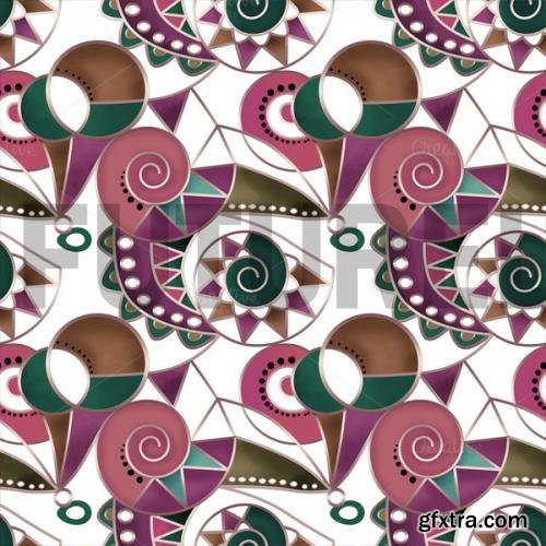 CreativeMarket Seamless Abstract ethnic ornament. 608232