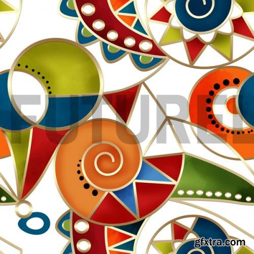 CreativeMarket Seamless Abstract ethnic ornament. 608232