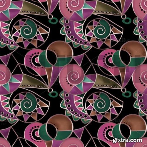 CreativeMarket Seamless Abstract ethnic ornament. 608232