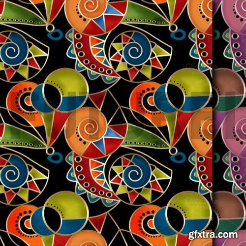 CreativeMarket Seamless Abstract ethnic ornament. 608232