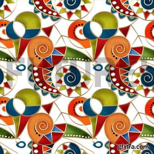 CreativeMarket Seamless Abstract ethnic ornament. 608232