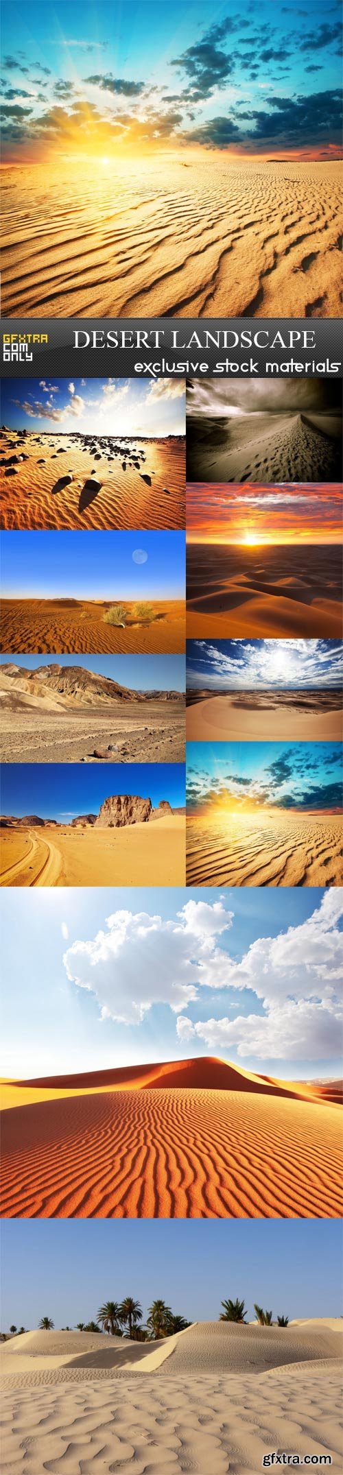 Desert landscape, 10 x UHQ JPEG