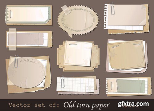 digital scrapbooking kit aged paper 10X EPS