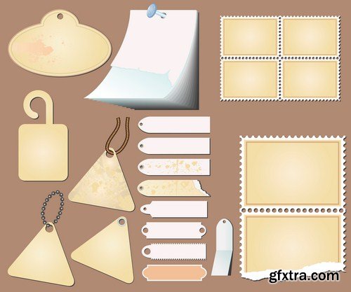 digital scrapbooking kit aged paper 10X EPS