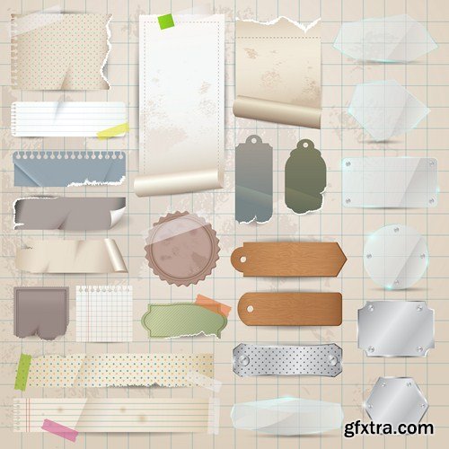 digital scrapbooking kit aged paper 10X EPS