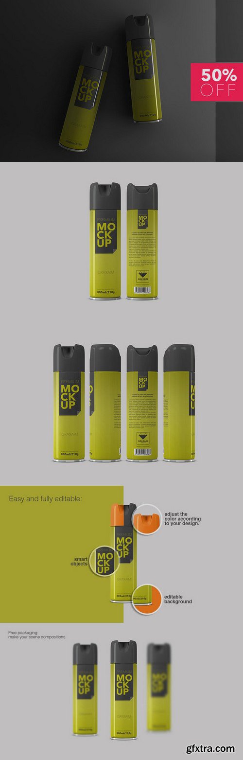 CM - Spray Packaging Mockup - Premium 296883