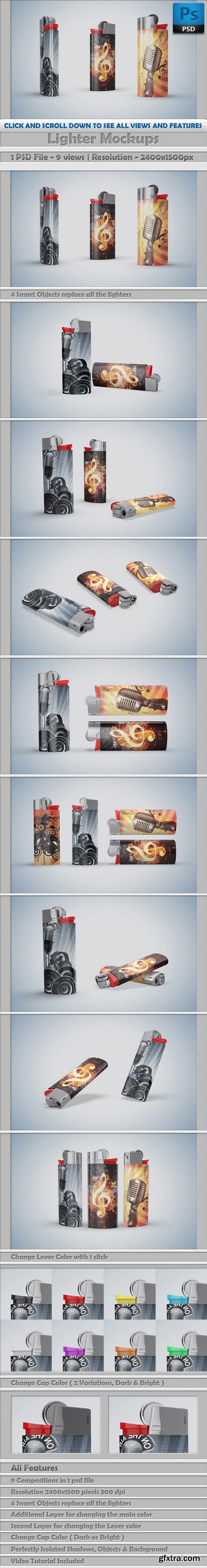 CM - Lighters Mockup - 9 psd mockups 293291