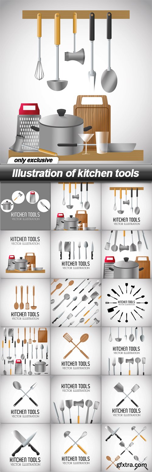 Illustration of kitchen tools - 18 EPS