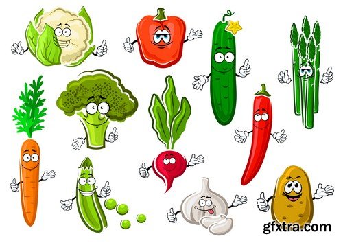 Cartoon vegetables-5xEPS