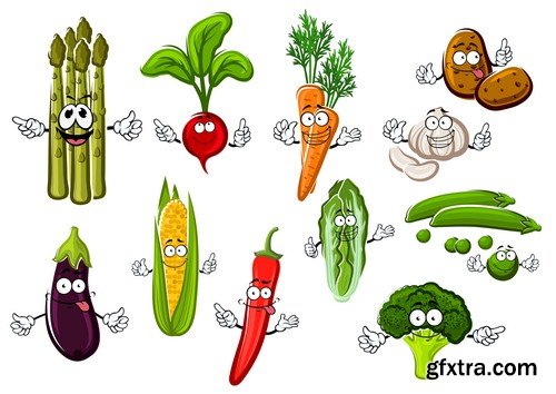 Cartoon vegetables-5xEPS