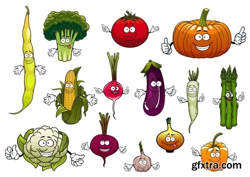 Cartoon vegetables-5xEPS