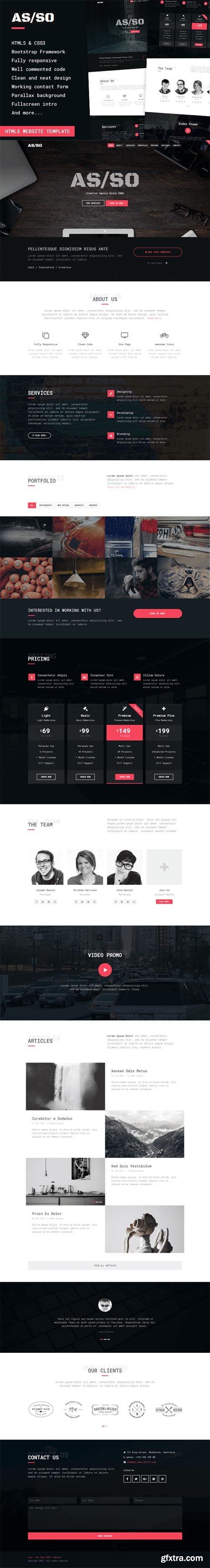 Asso - One Page HTML5 Template - CM 602947