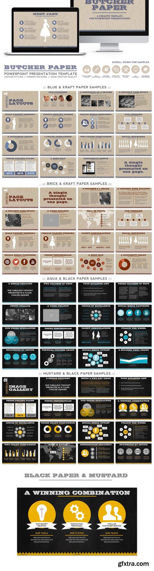 CM - Kraft Paper Powerpoint Collection 647469