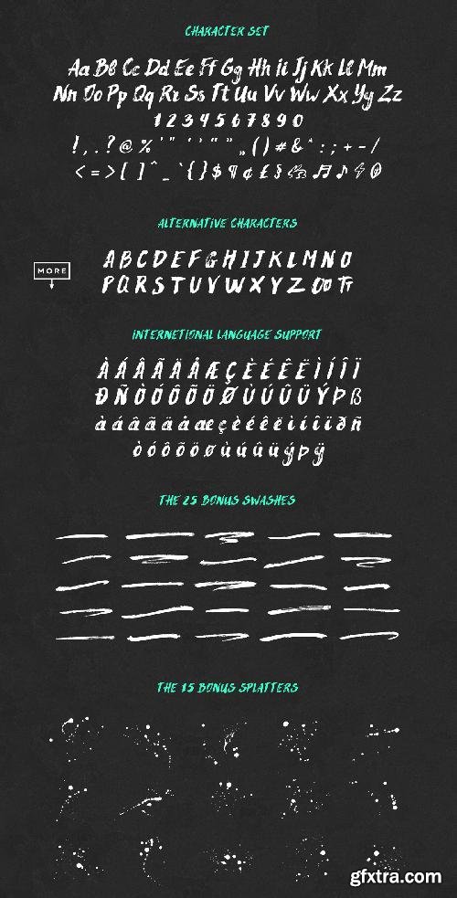 CreativeMarket Rocket Surfing Font + Extras 584121