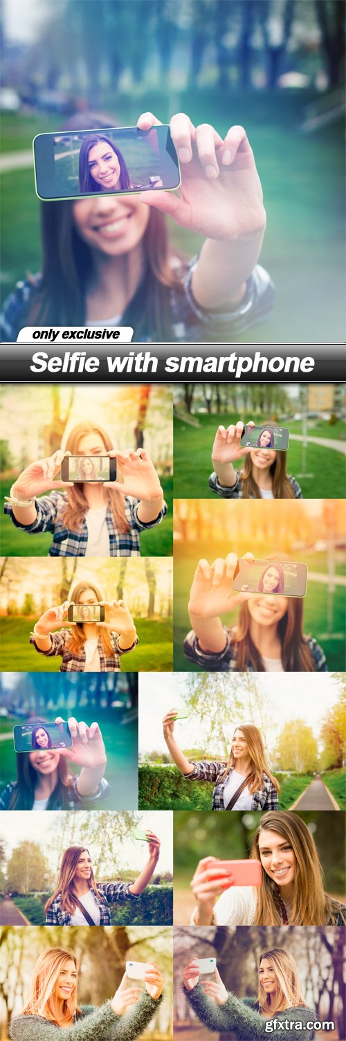 Selfie with smartphone - 10 UHQ JPEG