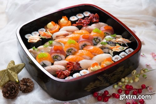 Collection of of sushi sea food rice seaweed caviar 25 HQ Jpeg