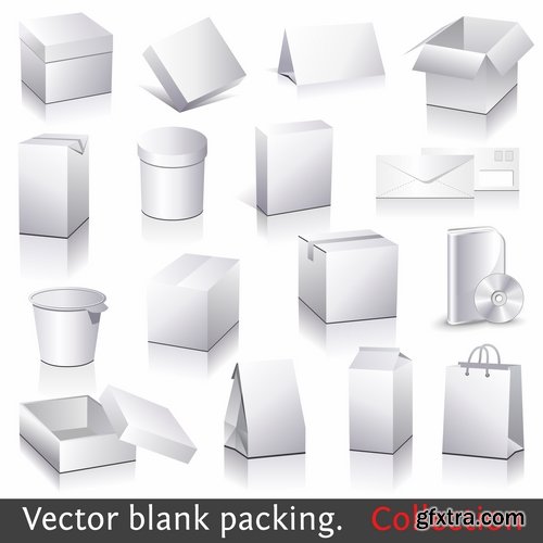 Collection of box envelope template package example of the clich? tube bottle 25 EPS