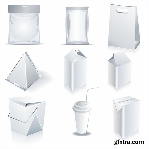 Collection of box envelope template package example of the clich? tube bottle 25 EPS