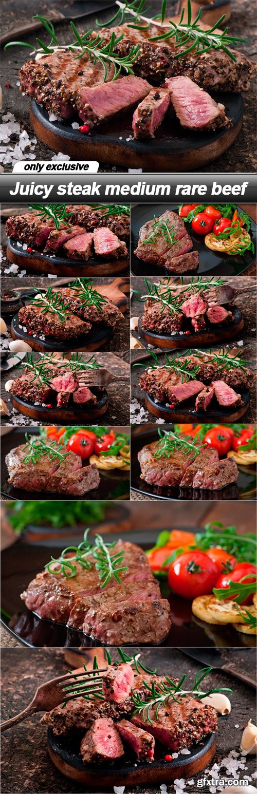 Juicy steak medium rare beef - 10 UHQ JPEG