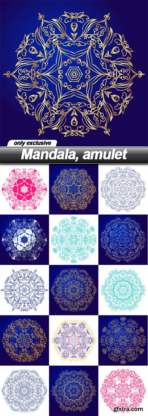 Mandala, amulet - 16 EPS