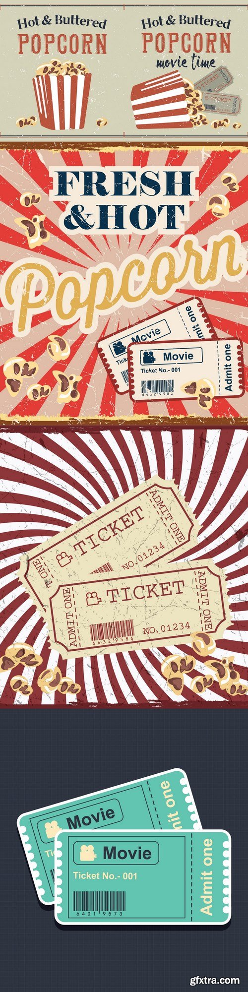 Movie tickets, entertainment concept