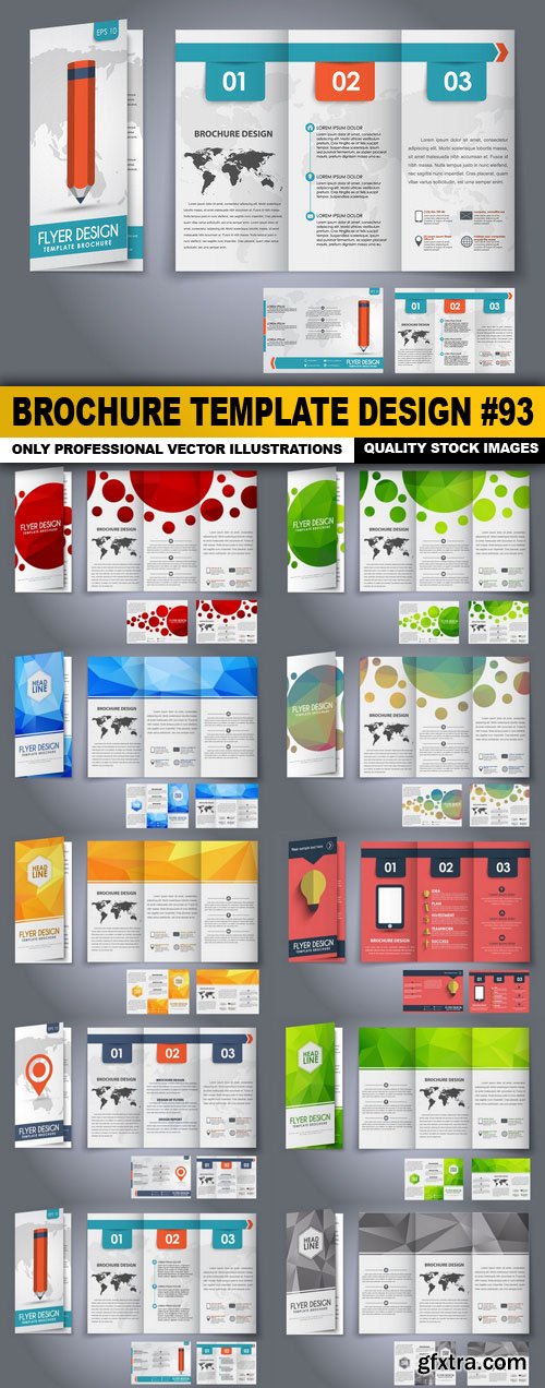 Brochure Template Design #93 - 10 Vector