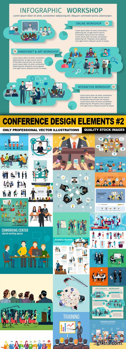 Conference Design Elements #2 - 25 Vector