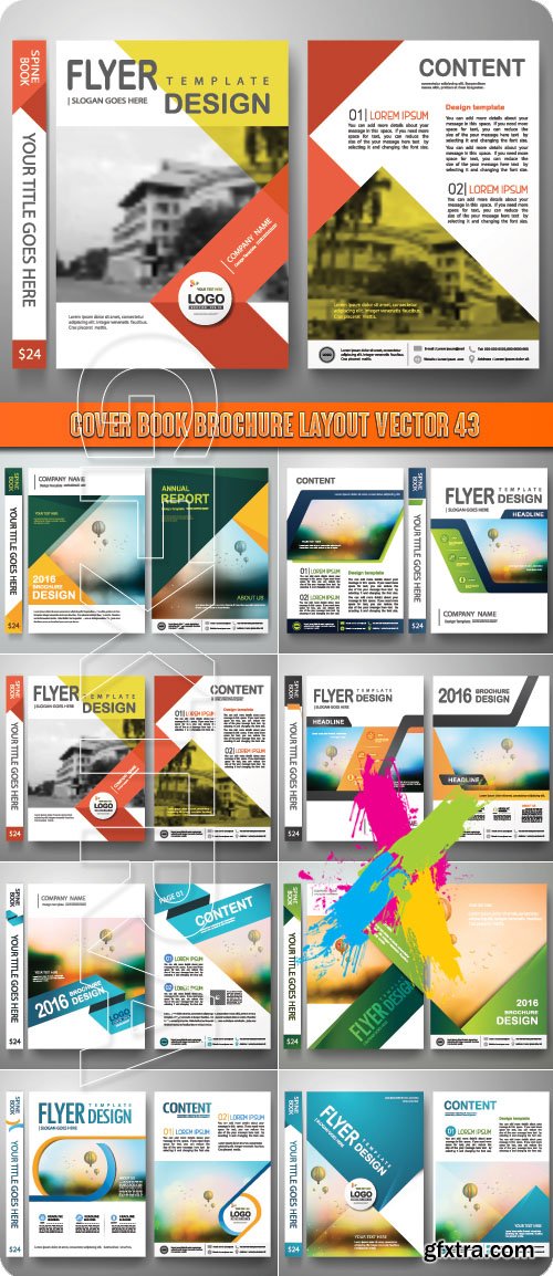 Cover book brochure layout vector 43