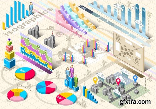 Isometric Design Elements - 100x EPS