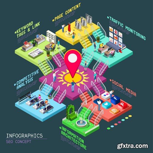 Isometric Design Elements - 100x EPS