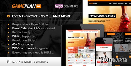 ThemeForest - Gameplan v1.5.13 - Event and Gym Fitness WordPress Theme - 5936266