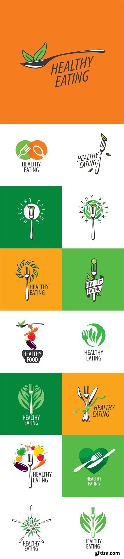 Vector Set - Vector Logo Health Eating