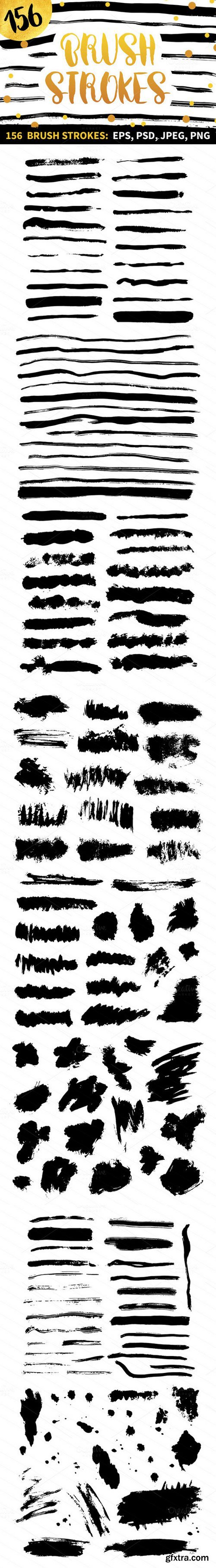 CM - 156 Brush Strokes, Watercolor Lines 656970