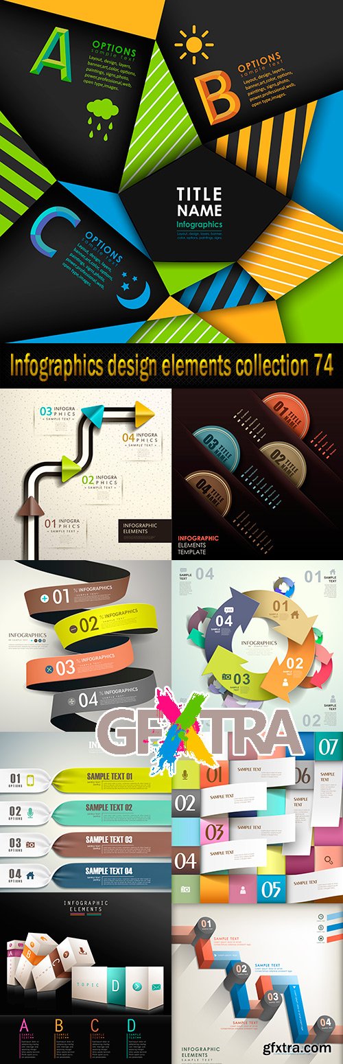 Infographics design elements collection 74