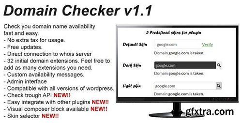 CodeCanyon - Domain checker Shortcode & Widget plugin v1.1 - 3988186