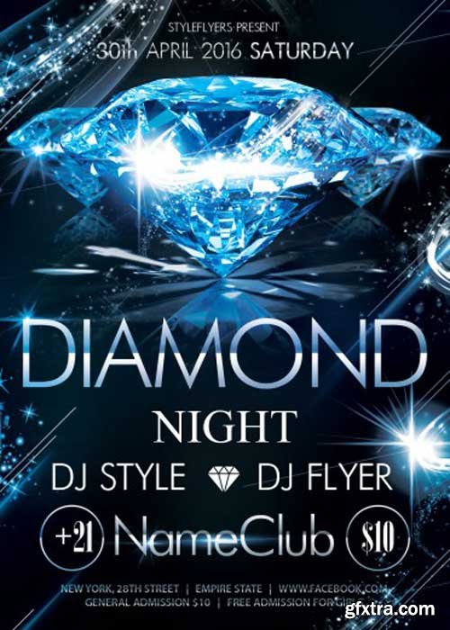 Diamond Night PSD Flyer Template