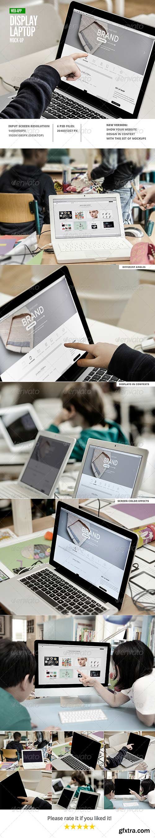 GraphicRiver - Web Display Laptop Mock-Up 6419453