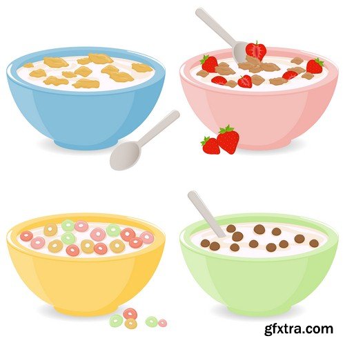 Cereals and milk-5xEPS