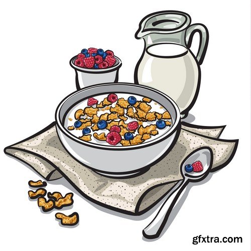 Cereals and milk-5xEPS