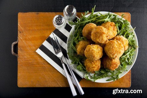 Fried cheese balls-7xJPEGs