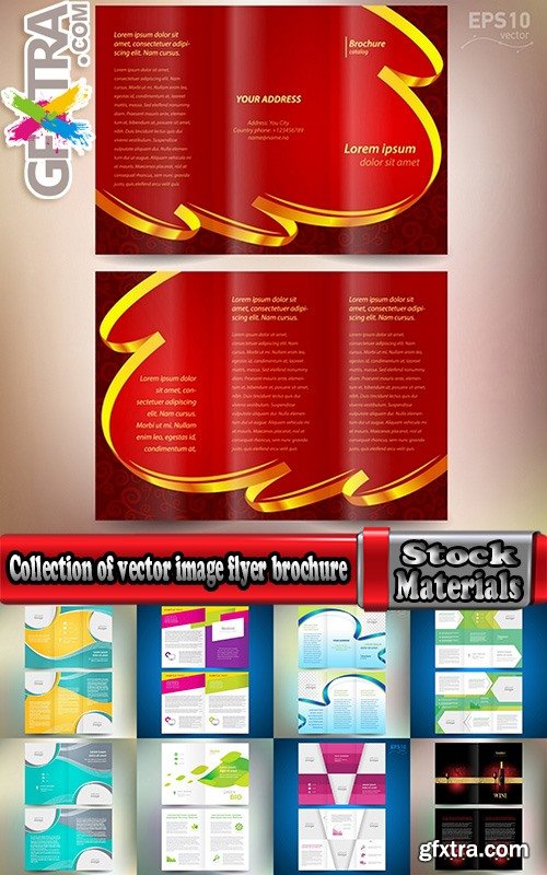 Collection of vector image flyer banner brochure business card 22-25 Eps