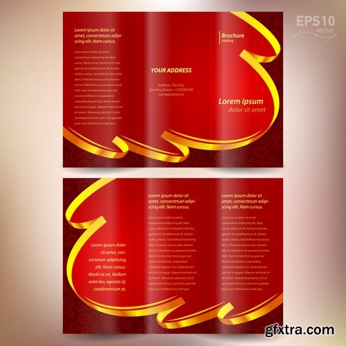 Collection of vector image flyer banner brochure business card 22-25 Eps