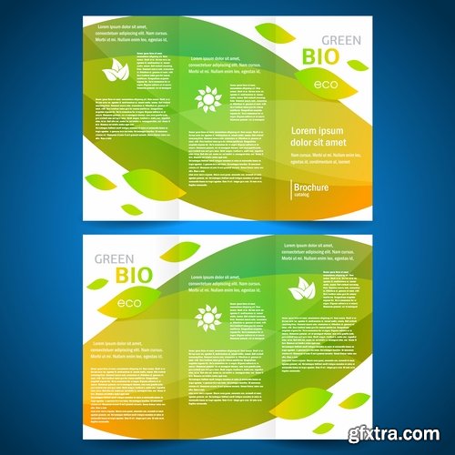 Collection of vector image flyer banner brochure business card 22-25 Eps