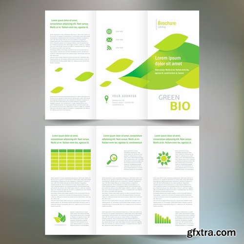 Collection of vector image flyer banner brochure business card 22-25 Eps