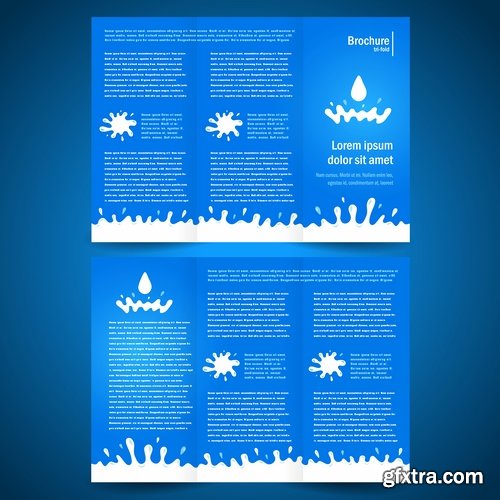 Collection of vector image flyer banner brochure business card 22-25 Eps